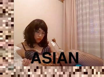 asiatisk, store-pupper, onani, shemale, amatør, stor-pikk, tenåring, ladyboy, strømper-stockings, pov