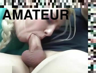 amatør, pikslikkeri, teenager, sluge, bil, sperm, blond