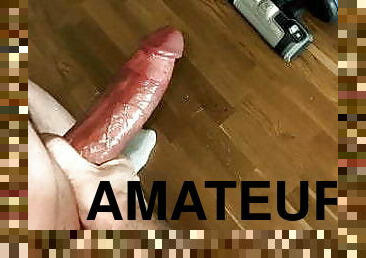 amateur, ejaculation-sur-le-corps, énorme-bite, gay, maison, branlette, couple, ejaculation, lait, suédois