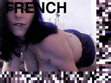 Vends-ta-culotte - French Tattooed Brunette Home Strip Tease