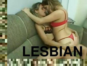 lesbienne, brésil, baisers, brunette