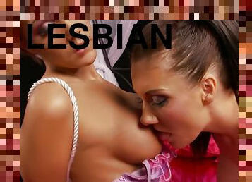 Bound and gagged lesbian milfs