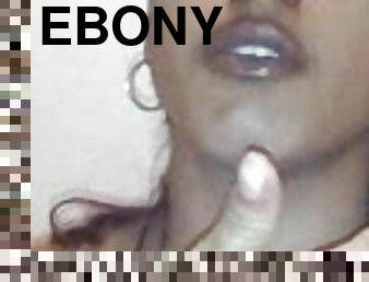 hot caribian ebony mom smoking