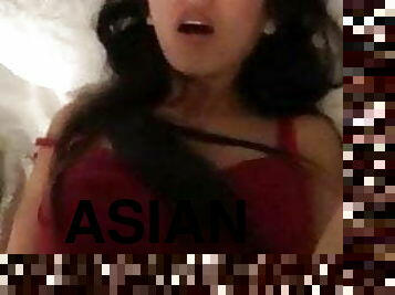 asiatique, pute, lingerie, brunette