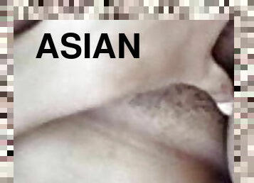 asiático, teta-grande, gordo, indiano, bbw, bochechuda, dedos