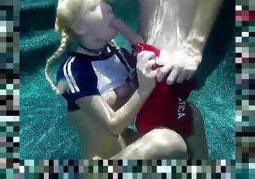 Cum my sis mouth underwater full video