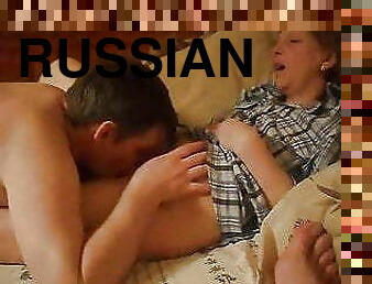 Russian cuckold watches his wife cum from Cooney
