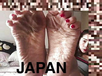 asiatisk, japansk, samling, fötter