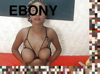 tetas-grandes, enorme, negra-ebony, negra, tetas, africano