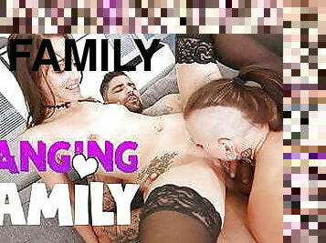 Banging Family - Naughty Step-Daughter &amp; Her Step-Mom Bang 