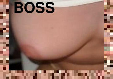 Fucking with my boss (he wants to see my Big tits)