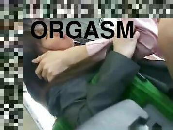 Innocent Teen groped to orgasm on a bus