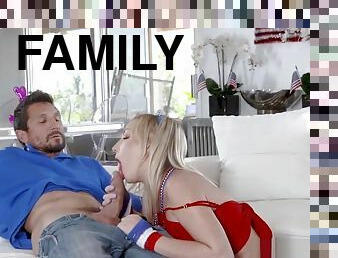 Family PATRIOTIC fuck day! GANGBANG