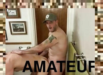 banhos, pai, amador, anal, gay, paizinho, musculado, urso