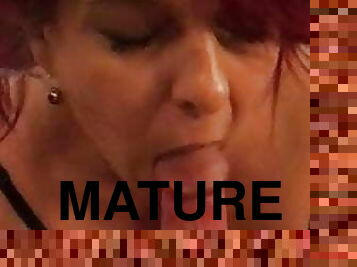 amateur, mature, fellation, milf, rousse, ejaculation, cougar