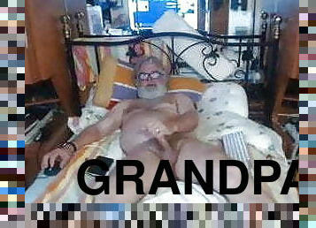 papá, masturbación, gay, paja, webcam, abuelo, oso