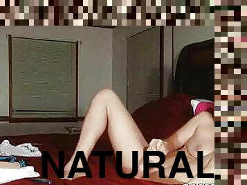 masturbation, blonde, naturel, webcam, chevauchement, gode