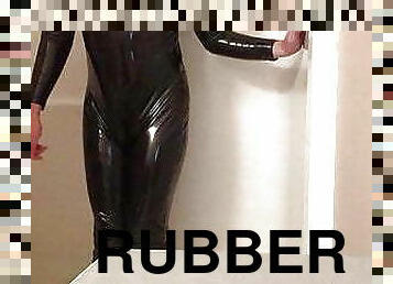 masturbieren, homosexuell, frech, latex, rubber