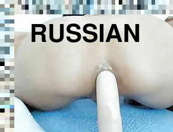 chatte-pussy, russe, anal, européenne, euro, webcam, serrée, chevauchement, gode, assez