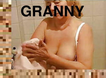 gros-nichons, masturbation, femme, amateur, mature, granny, milf, maison, compilation, pute