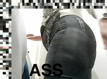 My big ass trying on some leggings in the shop - love it all