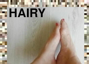 poilue, chatte-pussy, amateur, mature, milf, pieds, sale, fétiche, solo, jambes