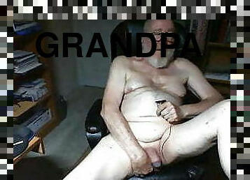 grandpa cum on webcam