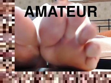 amateur, pieds, webcam, belle, fétiche