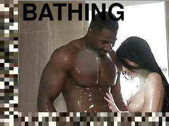 banhos, interracial, caseiro, chuveiro