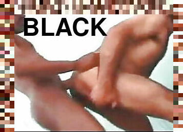 papa, grosse, masturbation, vieux, anal, fellation, énorme-bite, gay, black, couple