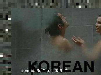 AMWF Lauren Cohan USA Woman Interracial Shower Korean Man
