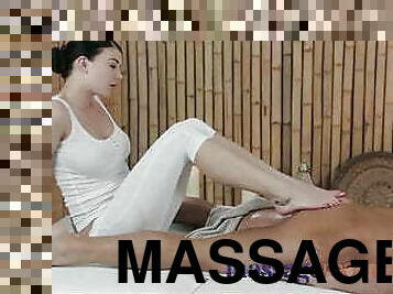 massage, pieds, famille, fétiche, branlette-avec-les-pieds