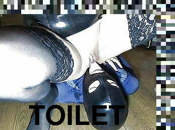 Strict Mistress and toilet slave