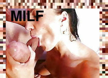 MILF gets hard drilling in ass and pussy