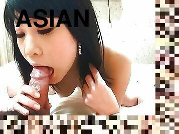 asiático, teta-grande, chupanços, adolescente, hardcore, japonesa, dedos, fudendo, dildo, mamas