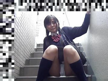 Japanese teen flashing