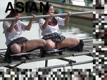 High school asians piss