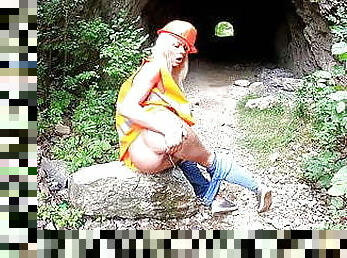 Claudia Macc in Outdoor High Vis Piss