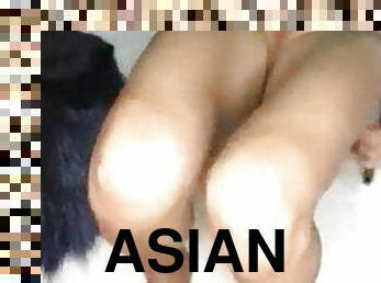 asiatique, masturbation, maison, maman, doigtage, petite-amie, gode, bisexuels