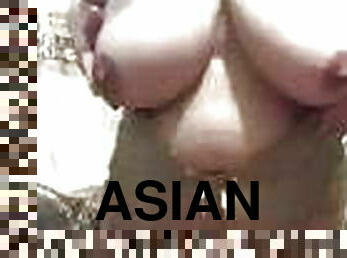 asiatisk, storatuttar, gigantisk, masturbation, milf, bbw, slyna, underkläder, naturlig, tuttar