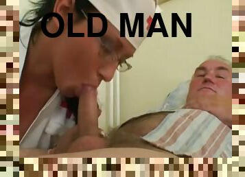 Cock Sucking Nurse Teen Fucks Old Man