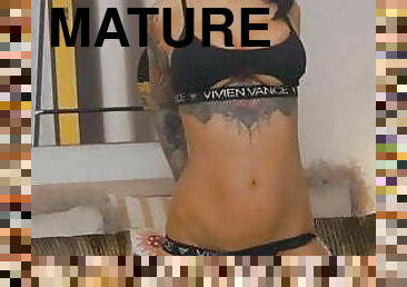 Tattooed Mature Hot Pussy Toying