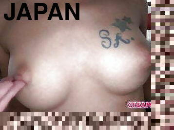 asiatisk, store-patter, hundestilling, mager, pikslikkeri, blandede-racer, teenager, japans, creampie, thailænder