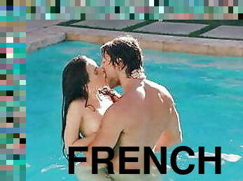 Lana Rhoads, Deep French kiss And Blowjob at Swimming pool
