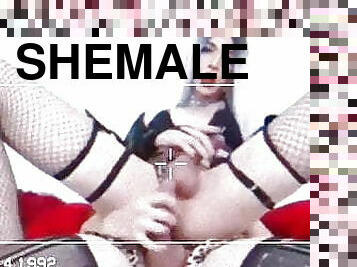 shemale, par, ladyboy, strumpor, pov, ung18, underkläder, webbkamera, ritt, dominans