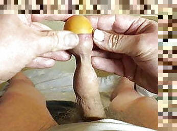 Foreskin with rubber egg  