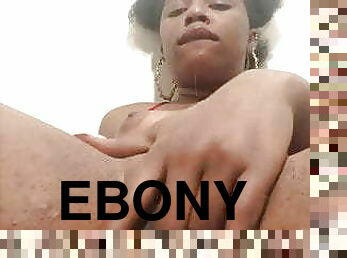 gros-nichons, masturbation, orgasme, ébène, jouet, black, américaine, africaine