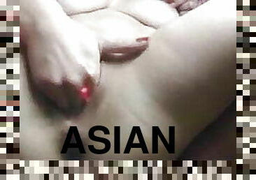 asiatisk, store-patter, onani, brystvorter, fisse-pussy, sprøjte, moden, hindu, fingering, liderlig