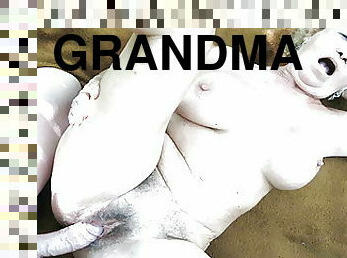 nagymama, szőrös, öreg, szabadban, nyilvános, érett, nagyi, kemény, német, nézőpont