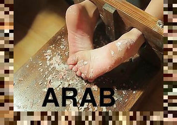 hardcore, arabe, esclave, pieds, fétiche, tatouage